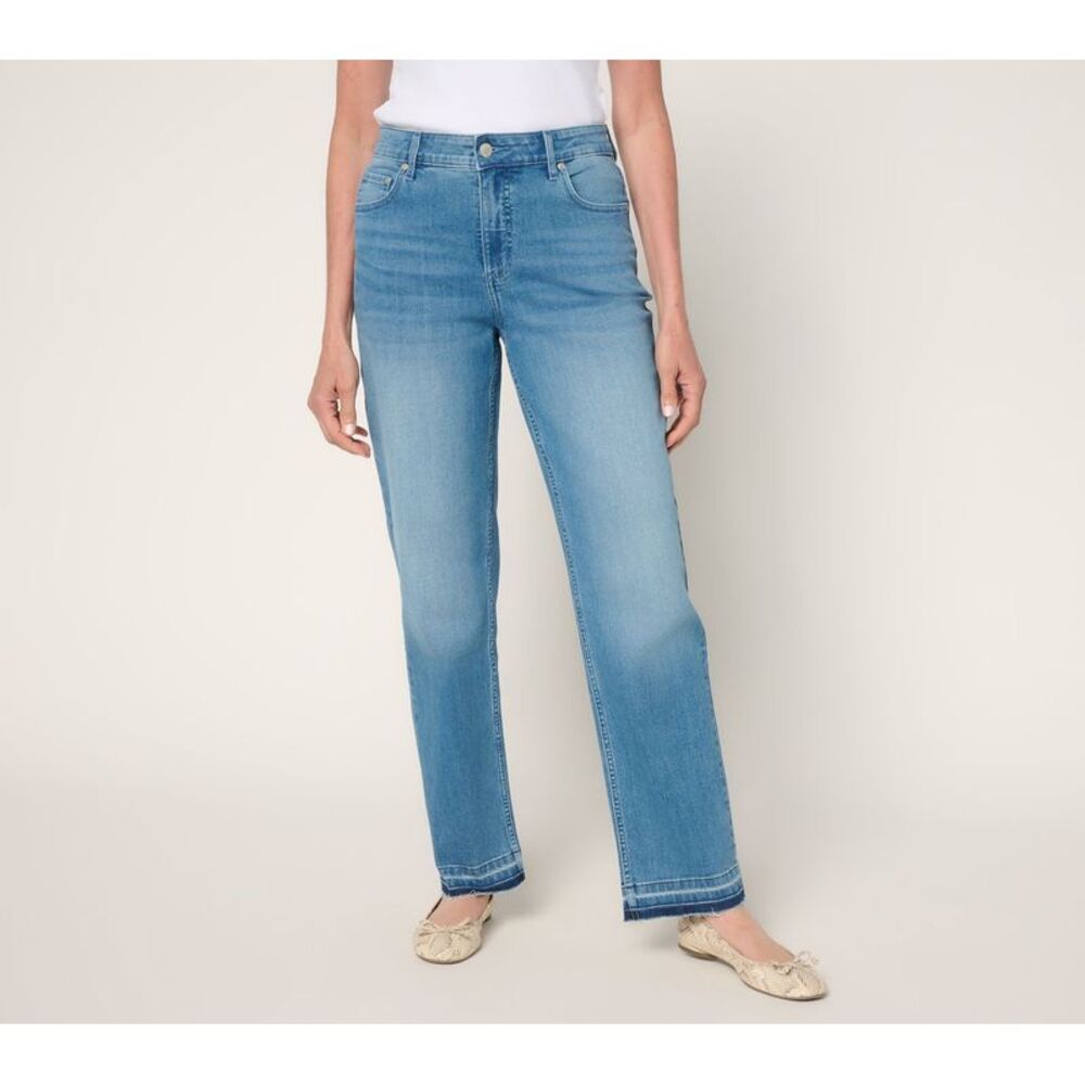 Top Knot Women's Pants Sz 8 Released Hem Denim Blue A695717
